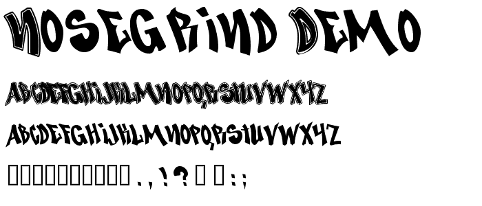 Nosegrind Demo font